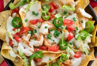Crispy Shrimp Nachos with Chipotle-Lime Sauce