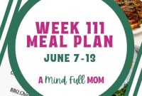 Meal Plan 111: 7-Day Balanced Menu with Recipes