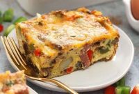 One-Pan Chicken Fajita Breakfast Casserole