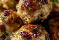Cranberry Turkey Stuffing Balls Holiday Recipe