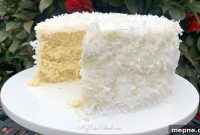 White Chocolate Coconut Cake Recipe with Coconut Frosting