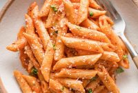 Creamy Tomato Pasta with Basil and Parmesan