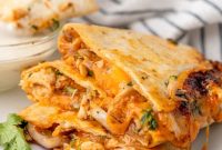 Smoky BBQ Chicken Quesadillas with Caramelized Onions