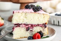 Mixed Berry Layer Cake with Fresh Berries