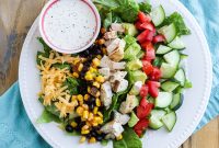 Grilled Chicken Fajita Salad Recipe with Avocado & Lime
