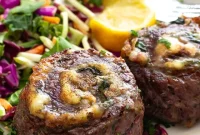 Flank Steak Pinwheels with Parmesan, Spinach and Lemon Zest