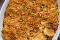 Classic Southern Squash Casserole Recipe with Cheesy Panko Crust