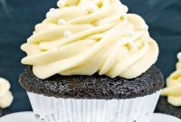 Guinness Dark Chocolate Cupcakes with Irish Cream Cheese Frosting