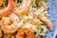Keto Cilantro Lime Shrimp with Cauliflower Rice