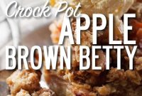 Slow Cooker Apple Brown Betty Recipe