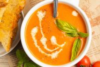 Creamy Roasted Garlic Tomato Soup Recipe