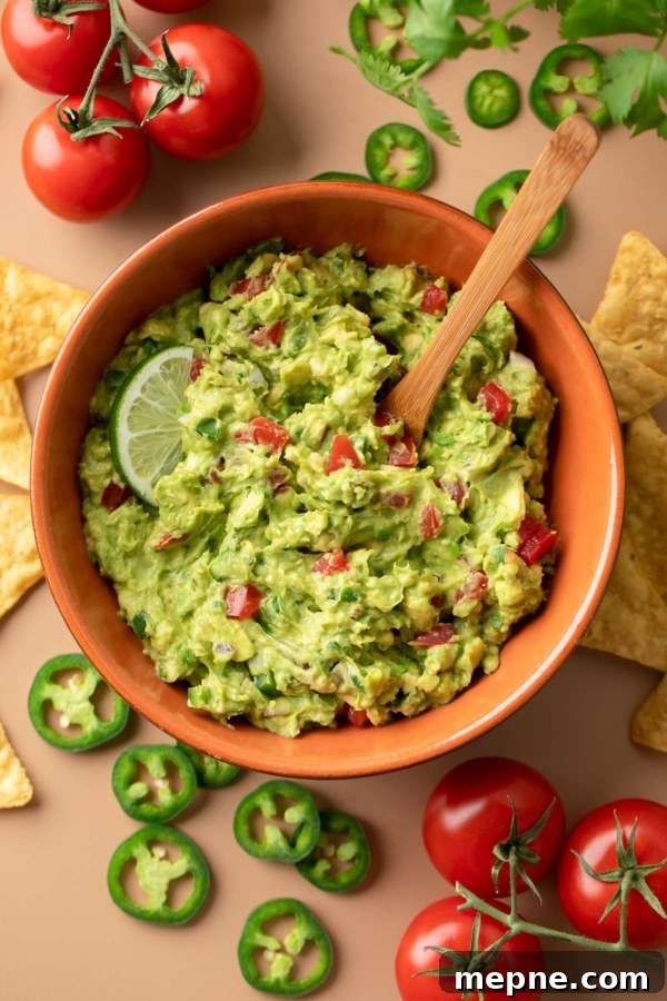 Chunky Guacamole with Tomatoes and Cilantro