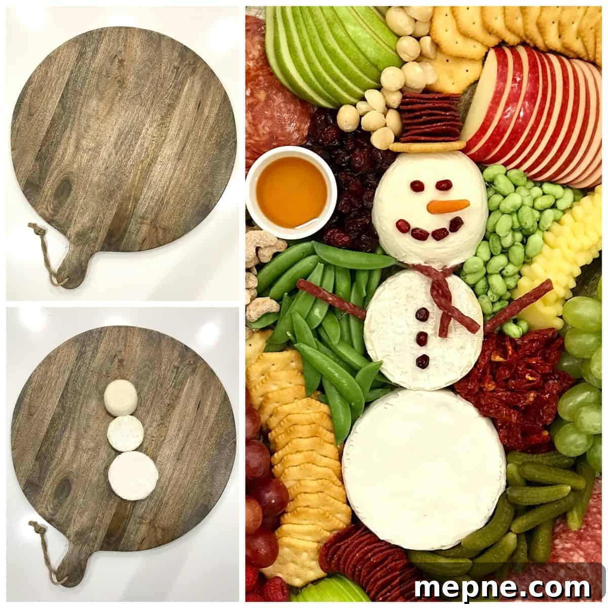 Snowman Snack Board for Christmas Parties 5 Snowman Snack Board by The BakerMama