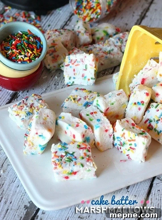 Cake Batter Marshmallow Recipe: Fluffy Homemade Treats 2 Cake Batter Marshmallows | Cookies and Cups
