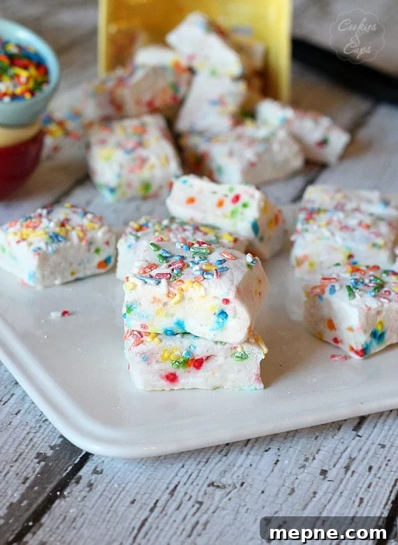 Cake Batter Marshmallow Recipe: Fluffy Homemade Treats 3 Cake Batter Marshmallows | Cookies and Cups