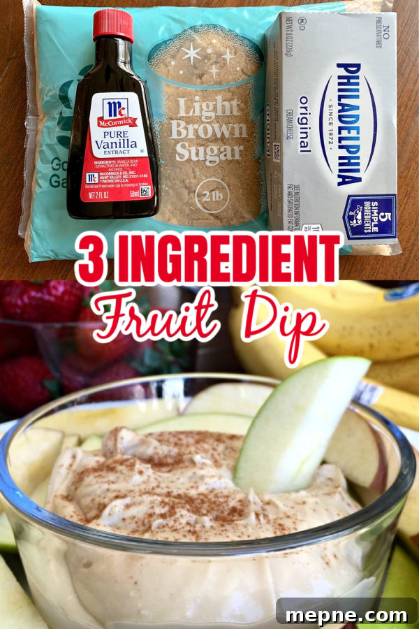 3 Ingredient Fruit Dip (Easy)