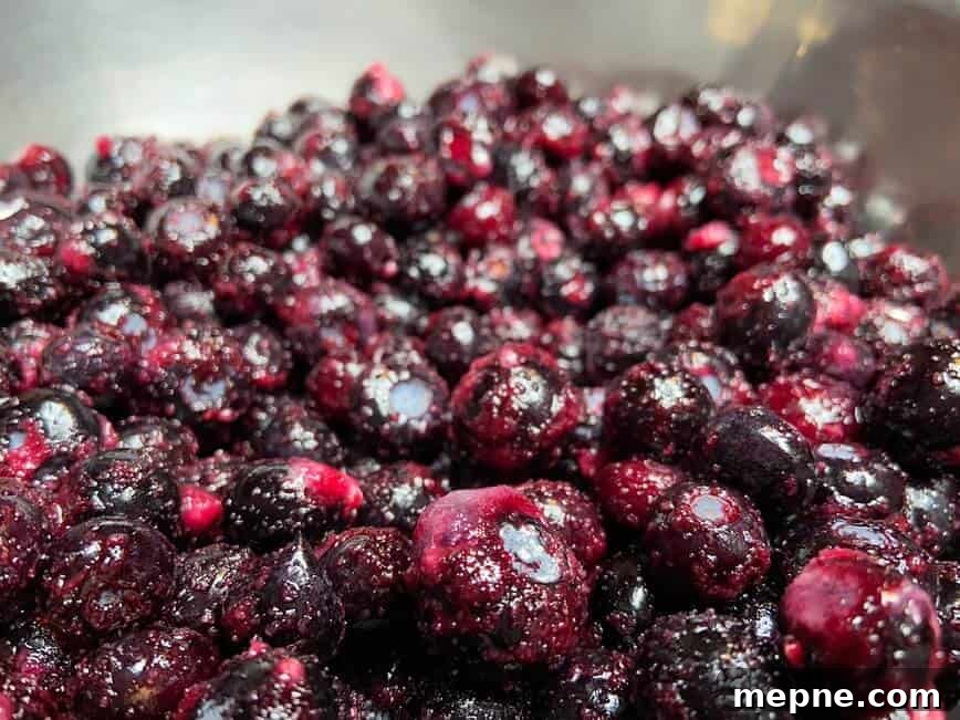 30-Minute Blueberry Crisp Recipe with Crunchy Oat Topping 5 Blueberry mixture.