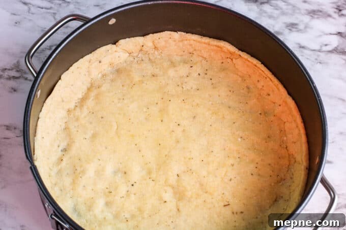 keto dough in pan baked. 