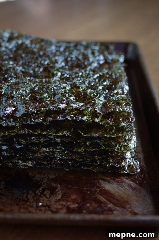 How to Make Crispy Roasted Seaweed Snacks at Home 2 Homemade roasted seaweed snacks made in bulk in no time.