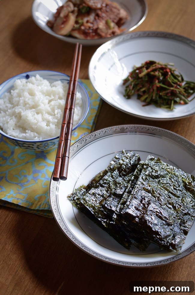 How to Make Crispy Roasted Seaweed Snacks at Home 3 Roasted seaweed snack is great to serve with rice