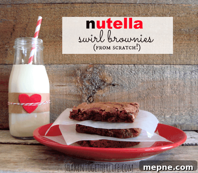 Nutella Turnovers and 4 Irresistible Nutella Desserts 10 Nutella Swirl Brownies from Scratch at Shaken Together