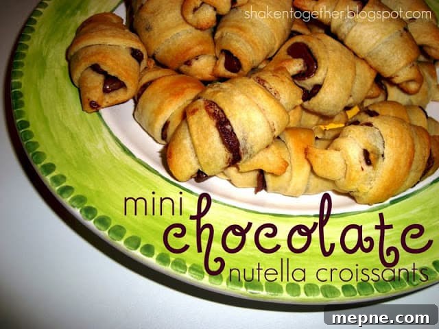Nutella Turnovers and 4 Irresistible Nutella Desserts 11 Mini Chocolate Nutella Croissants - these are little bites of heaven!