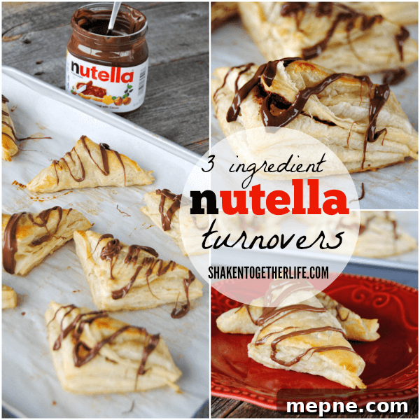 Nutella Turnovers and 4 Irresistible Nutella Desserts 5 3 ingredient Nutella Turnovers - dessert this easy is dangerous!!