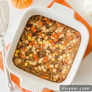 dish of pumpkin magic bars