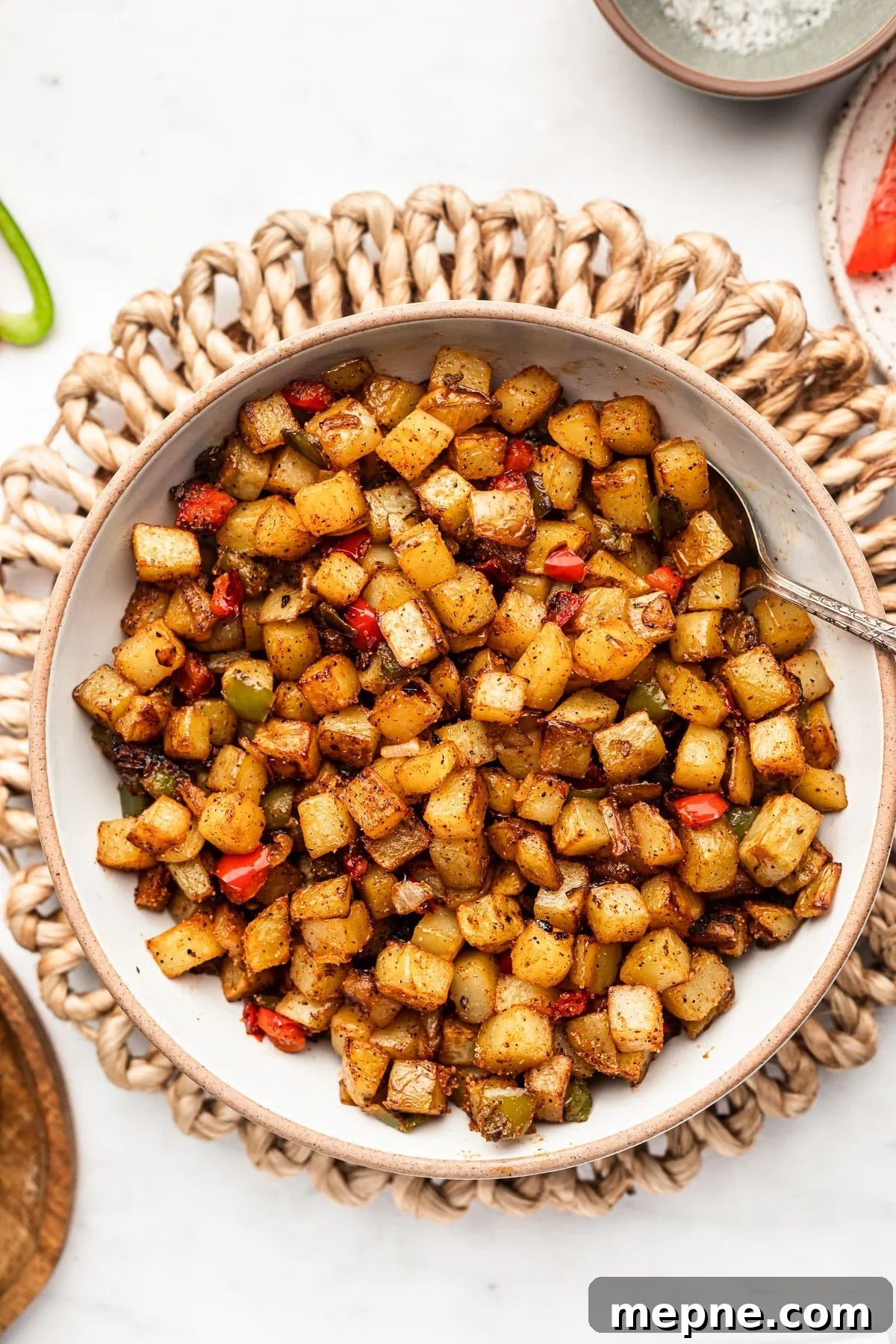 Southwestern Skillet Potatoes Recipe with Peppers and Onions 5 Serving of skillet potatoes