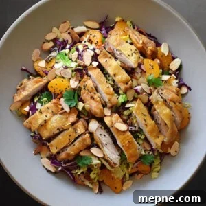 Whole30 Chinese Chicken Salad Gluten Free 14 An overhead shot of Whole30-friendly Chinese Chicken Salad.