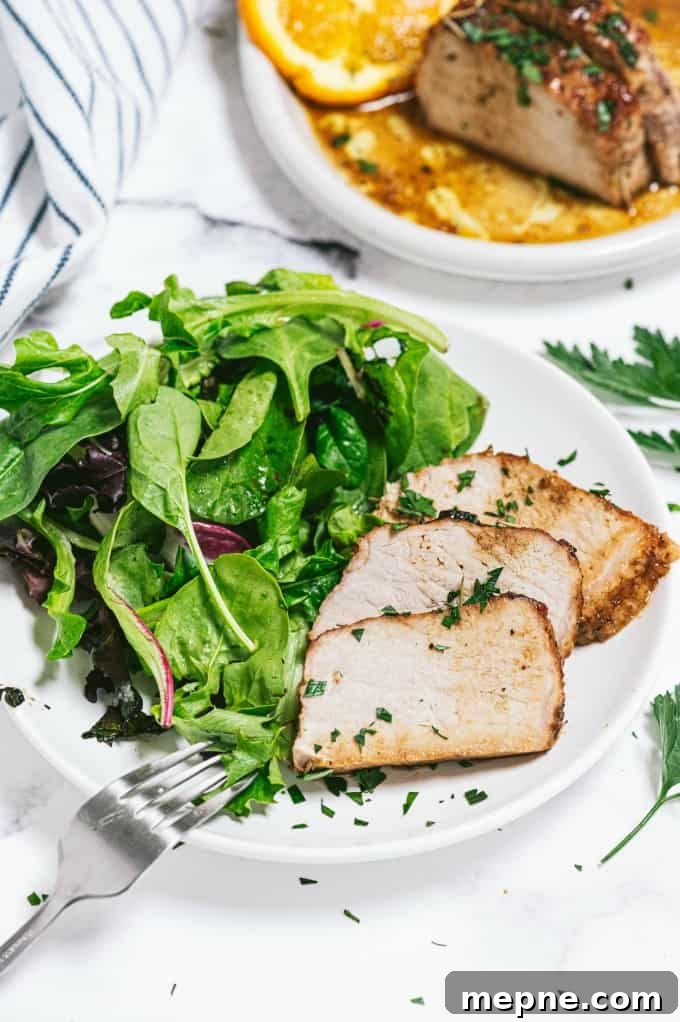 Pork Tenderloin with Orange Mustard Glaze 8 Orange Mustard Pork Tenderloin - This easy glazed tenderloin recipe is sweet and savory with orange juice and stone ground mustard. You'll never have a dry piece of pork with this homemade marinade.