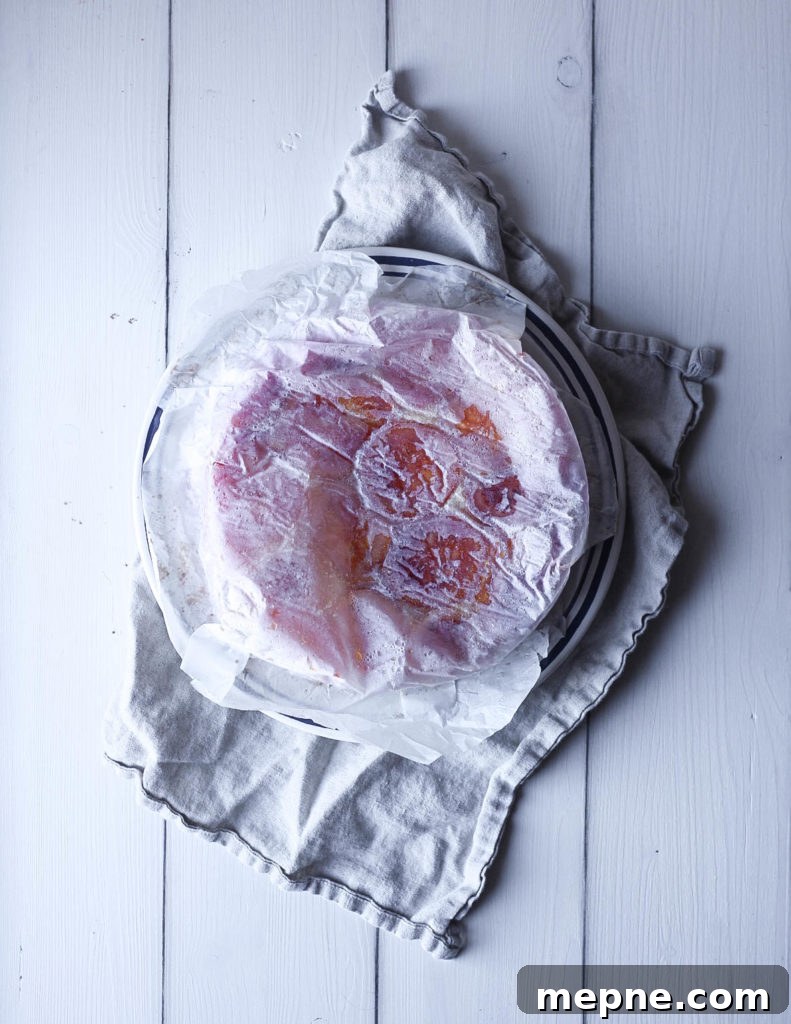 blood orange upside down cake baked