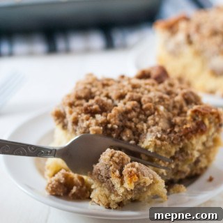 Chai-spinced apple pie coffee cake with chai crumb - perfect with a cup of coffee or tea