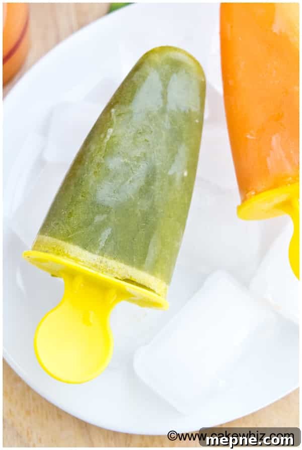 Homemade Fruit Popsicles with Fresh Fruit 4 Easy Homemade Smoothie Popsicles on White Plate