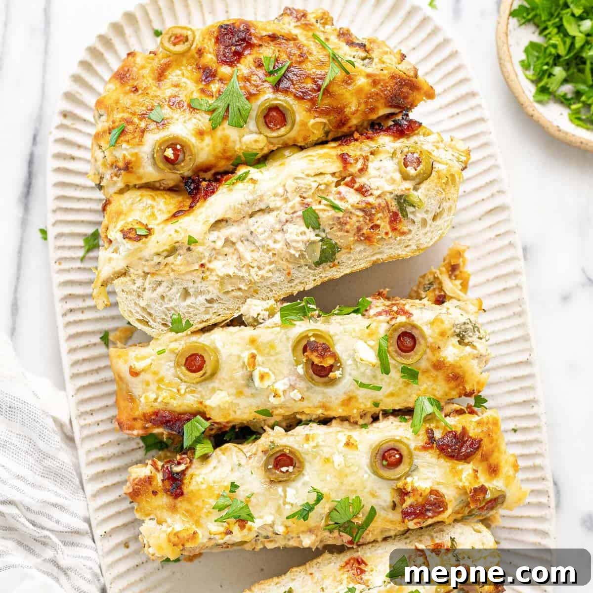 Greek Garlic Cheese Bread