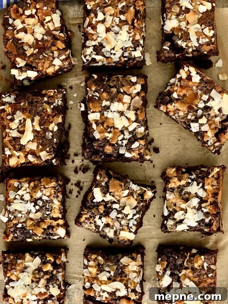 Coconut Macaroon Brownie Bars Recipe 3 Close-up of Macaroon Brownie Bars
