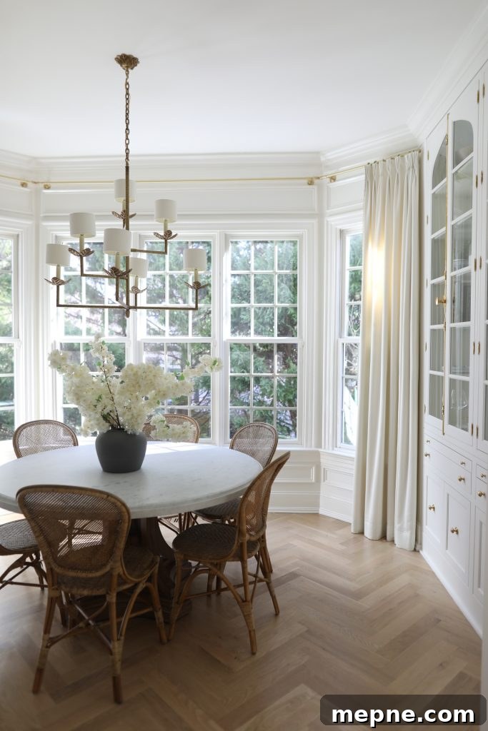 Kitchen Remodel Reveal: Before and After Transformation 22 breakfast nook with round table