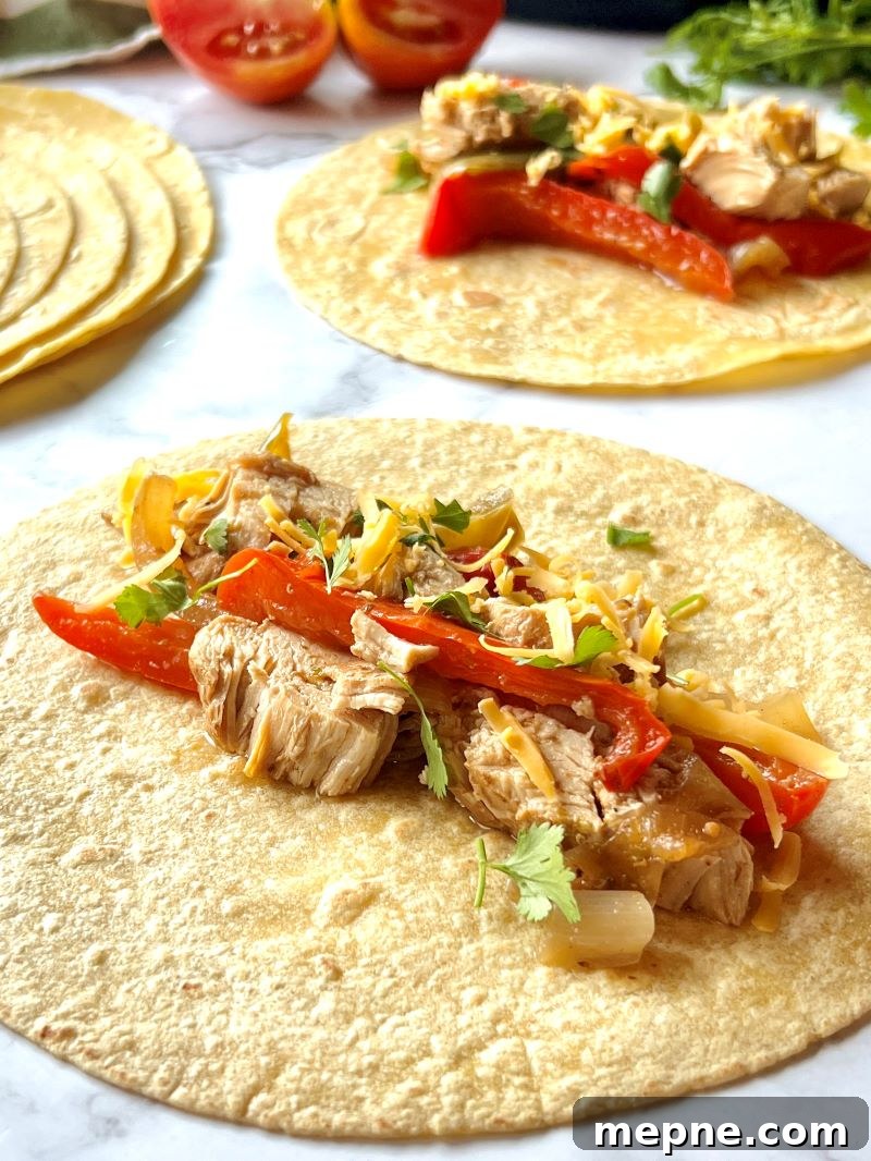 Slow Cooker Chicken Fajitas Recipe with Peppers and Onions 8 img 16365 7