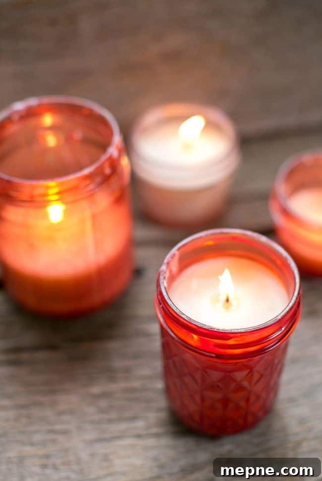 11 DIY Home Projects That Refresh Any Room 7 Pink Mason Jar Candles - Hello Nest