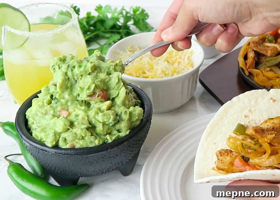 guacamole on taco
