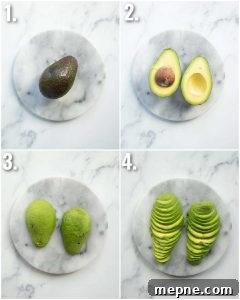 how to slice avocado 4 step by step photos showing how to slice avocado
