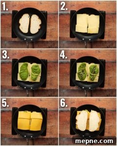 how to make an avocado grilled cheese 6 step by step photos showing how to make an avocado grilled cheese