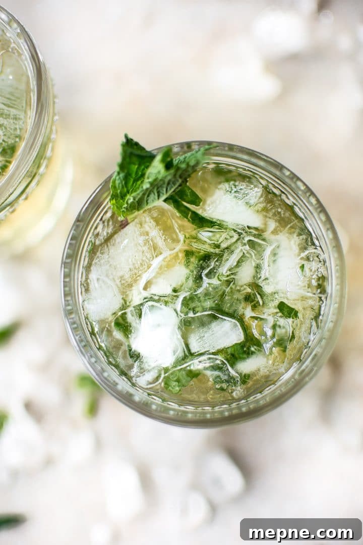 Classic Mint Julep Cocktail Recipe 5 close up of a mint julep