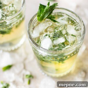 Classic Mint Julep Cocktail Recipe 6 close up of a mint julep