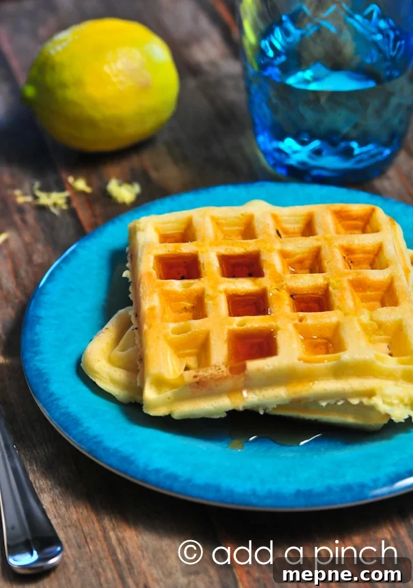 Lemon Buttermilk Waffles Recipe