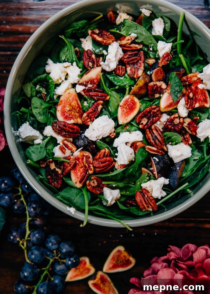 Fig and Goat Cheese Salad with Arugula and Walnuts 6 Simple fig and goat cheese salad served for fall