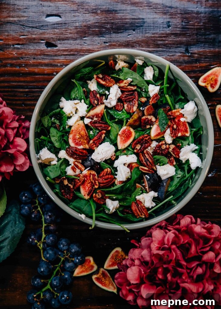 Fig and Goat Cheese Salad with Arugula and Walnuts 8 Autumn fig and goat cheese salad with honey-Dijon vinaigrette