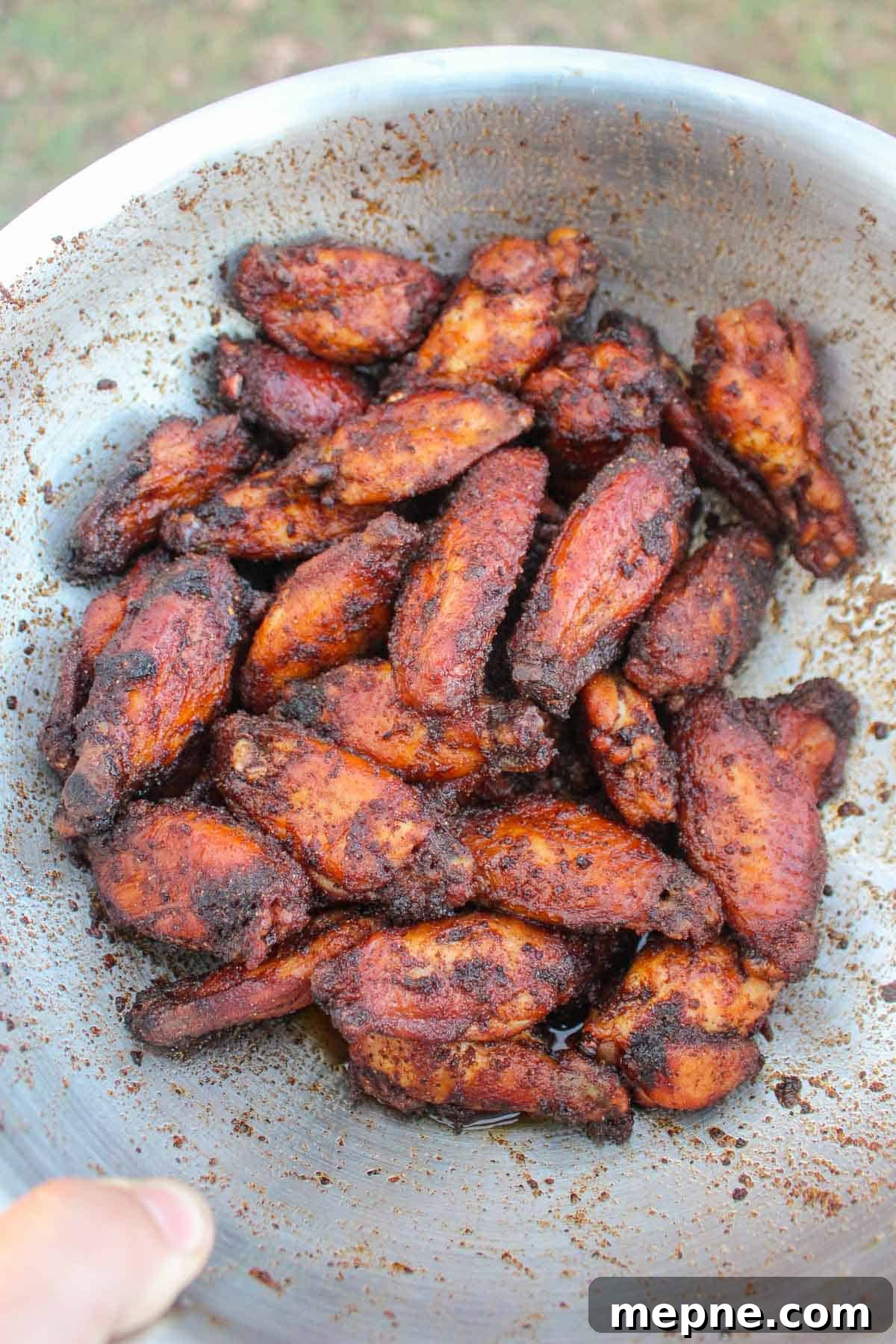 The Nashville Hot Chicken Wings after getting tossed.