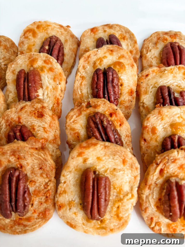 Savory Southern Pecan Cheese Wafers Recipe 3 A tray full of the Southern Style Cheese Wafers