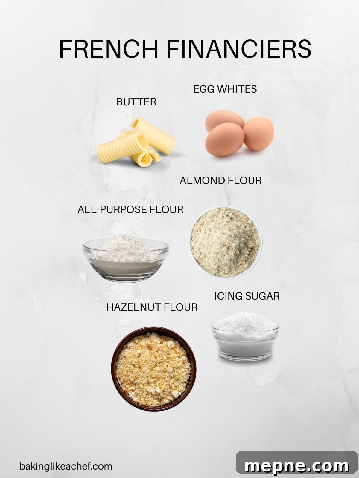 Authentic French Financiers Recipe: Classic Almond Tea Cakes 4 French financiers ingredients in pictures